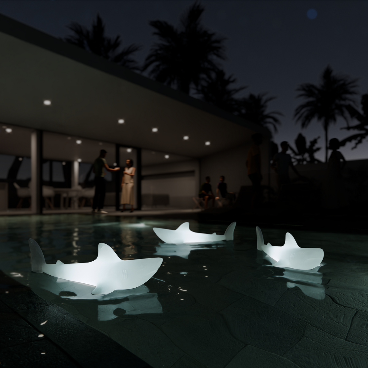 Goodnight Light Pool Party Shark Night White night light for kids