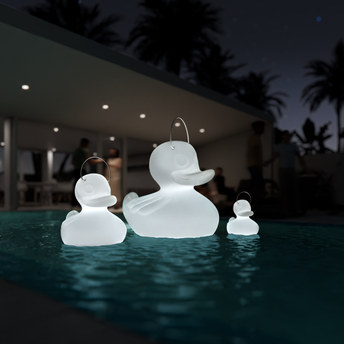 Ducks swimming in pool night light by Goodnight Light for children's room